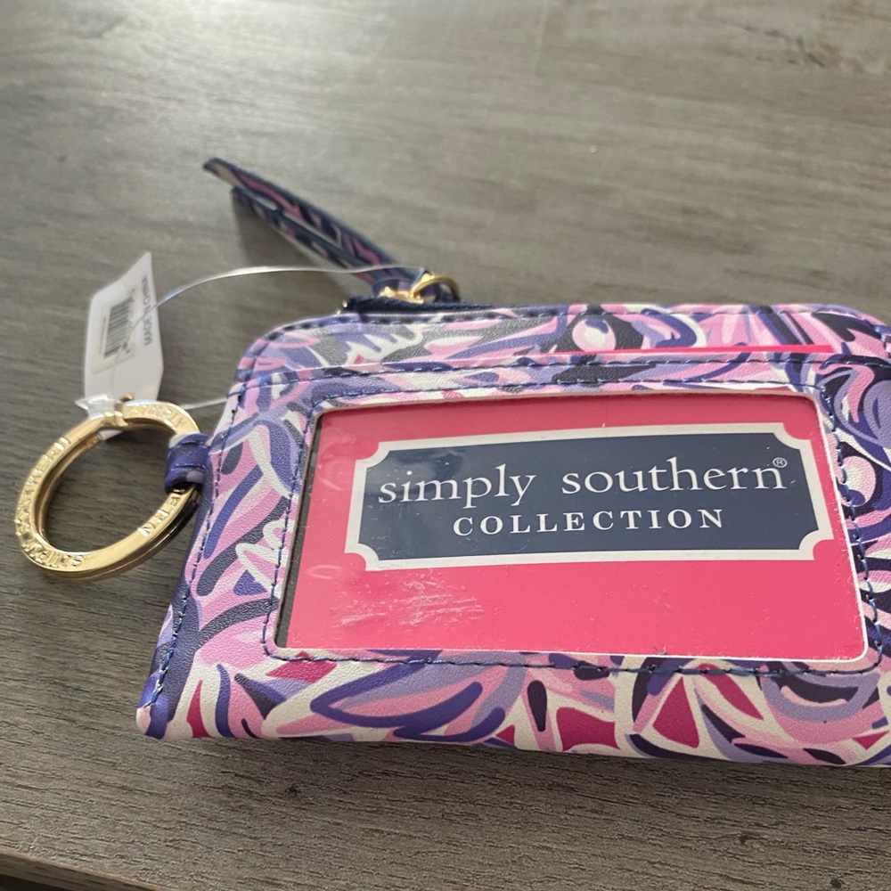 Simply Southern NWT Wallet card holder with key ring - Picture 2 of 2